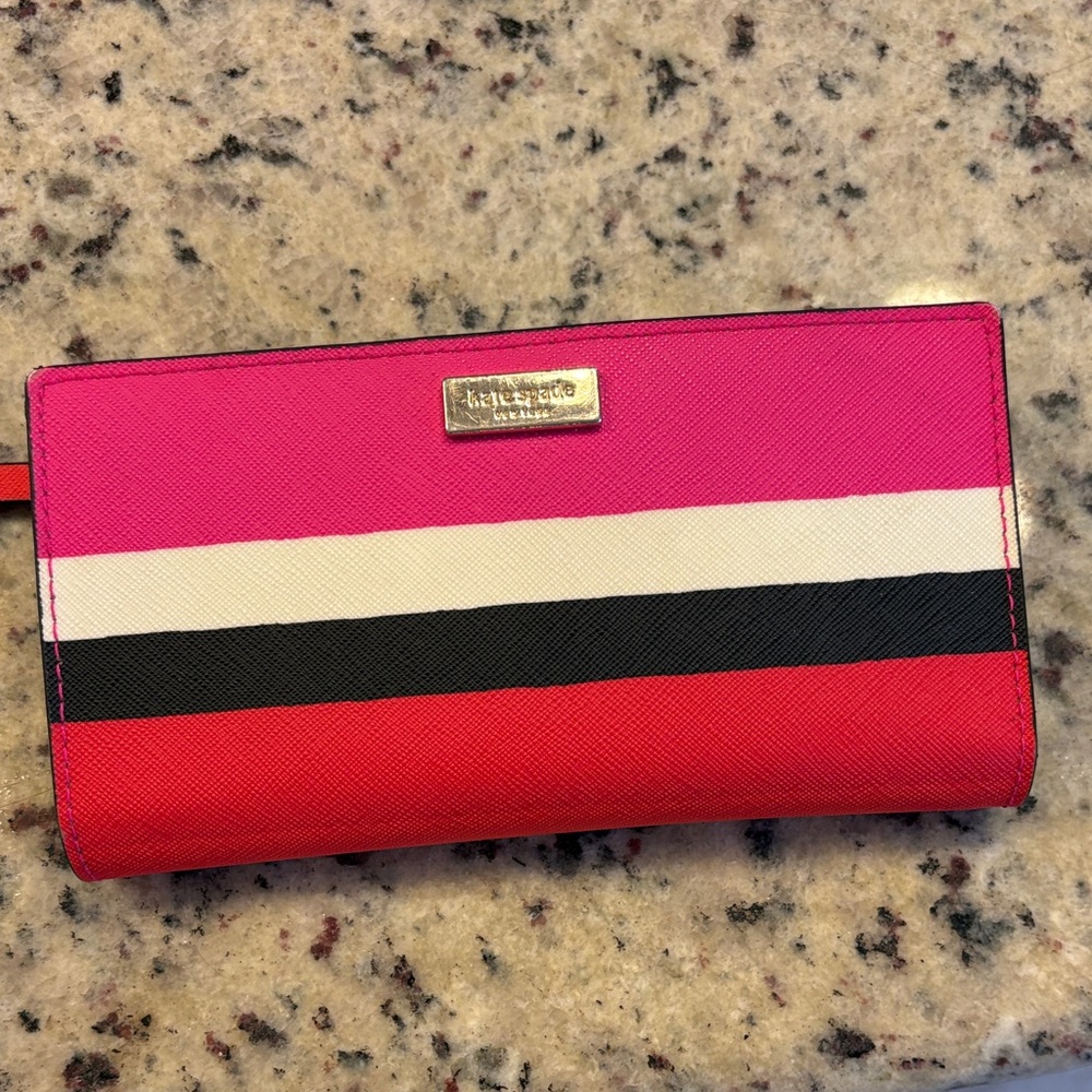Kate Spade Pink, White, and Black Wallet